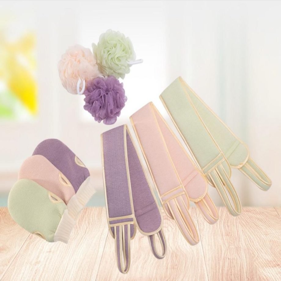 3in1 Bath Ball Shower Sponge Loofahs Mesh Pouf