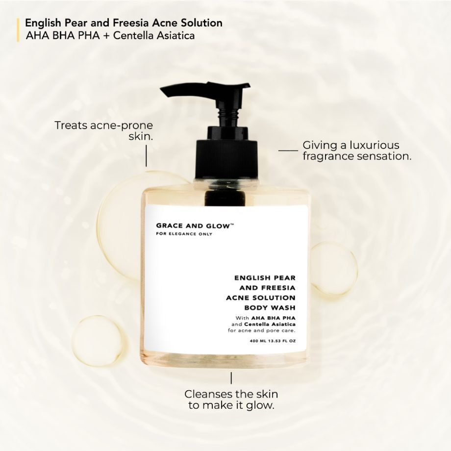 Grace and Glow English Pear & Freesia Body Wash Perfume Shower Gel