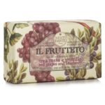 Nesti Dante Il Frutteto Illuminating Soap Red Grapes & Blueberry Fragrance, Brightening Natural Bar Soap for Face & Body (150g)