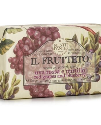 Nesti Dante Il Frutteto Illuminating Soap Red Grapes & Blueberry Fragrance, Brightening Natural Bar Soap for Face & Body (150g)