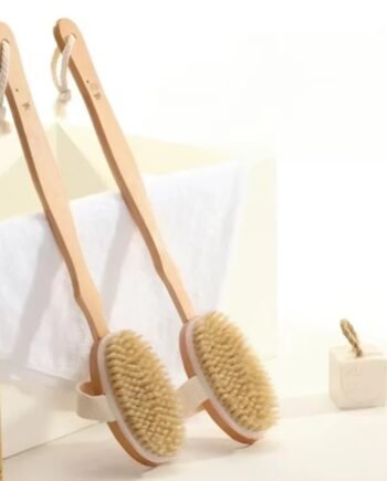 Natural Bristles Bath Brush Exfoliating Manual Handheld Back Body Shower Brush Bathroom Scrubbing Women Cleanse Bath Brushes