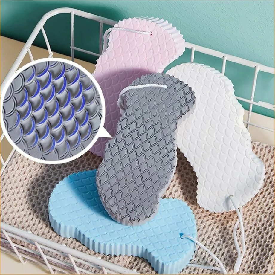 Exfoliate Soft Sponge Body Scrubber For Baby Adults Bath Scrub Sponge Skin Cleaner Dead Skin