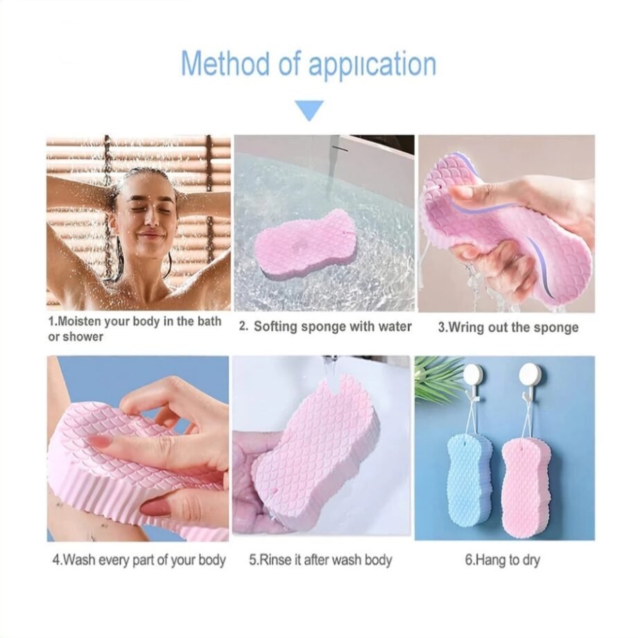 Exfoliate Soft Sponge Body Scrubber For Baby Adults Bath Scrub Sponge Skin Cleaner Dead Skin