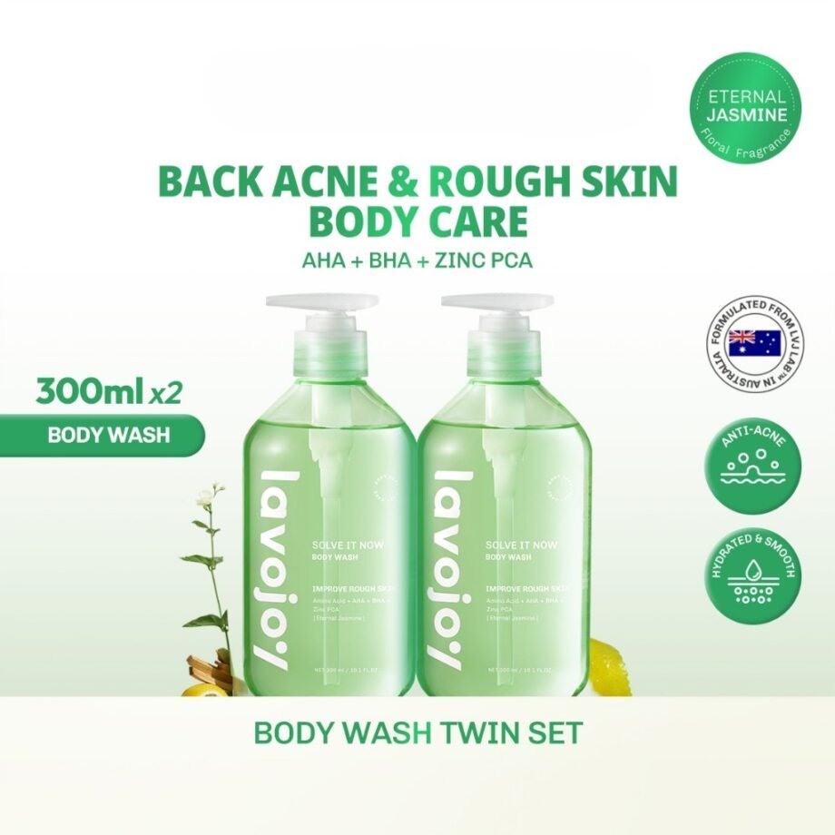 lavojoy Solve It Now Body Wash 300ml | Anti Back Acne | Deeply Moisturize | Smoothen Skin | Gently Exfoliate