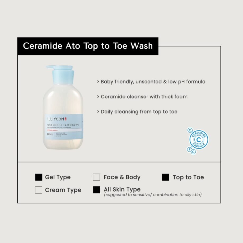 ILLIYOON ceramide 6.0 Top To Toe Wash 500ml