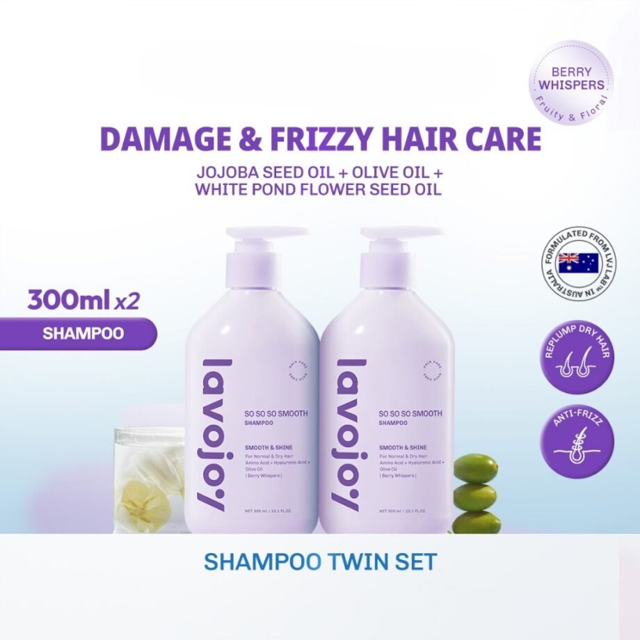 lavojoy Smooth Shampoo 300ml | Anti-Frizz | Deeply Nourish | Reveal Smooth Hair | Hair Treatment